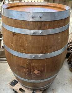 WINE BARREL 300 litre SANDED AND VARNISHED