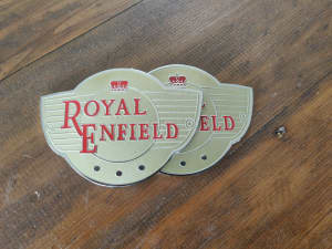 Royal Enfield metal badges (vintage style)