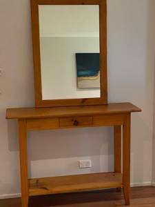 Pine Hall Stand and Mirror