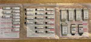 Lot of 35 Assorted SFP GBIC Network LC-LC Fibre Transceivers