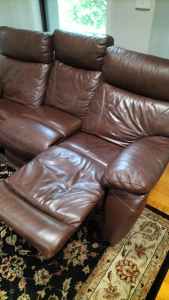 Leather sofa new near recliner (NOT MODULAR)