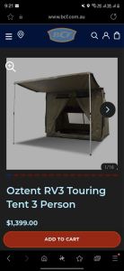 Oztent RV3 Second set up tent 