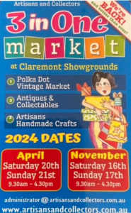 Collectors Fair Claremont .April 20th-21st .9.30-4.30