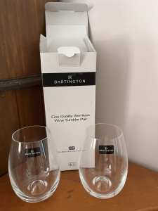 Dartington wine glasses x 2 BNIB