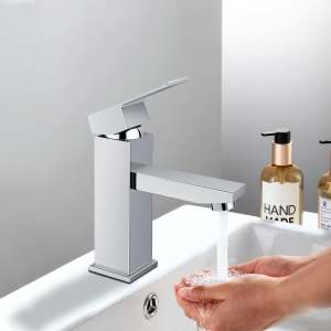 Chrome Brass Bathroom Basin Tap Mixer Vanity Tap Sink Faucet