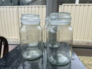 Moccona glass jars