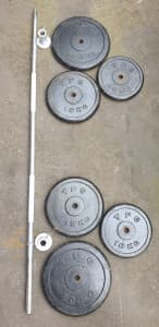 Gym 90kg TFG weights 8kg Barbell