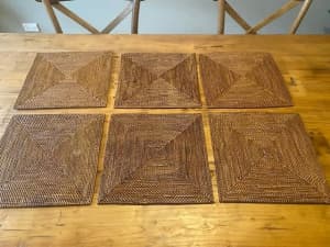 Cane/Rattan Place mats set of 6