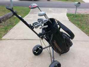 Golf Clubs Set With Bag And Foldable Buggy