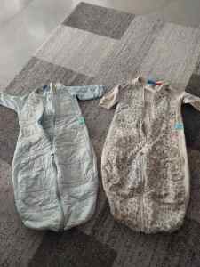 2 x 2.5 tog ergopouch sleep suits for 2-12 month old