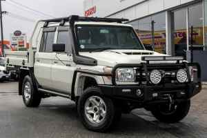 2020 Toyota Landcruiser VDJ79R GXL Double Cab White 5 Speed Manual Cab Chassis