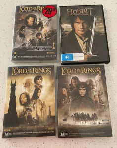 The Lord of the Rings & The Hobbit Complete Set - 4 DVDs