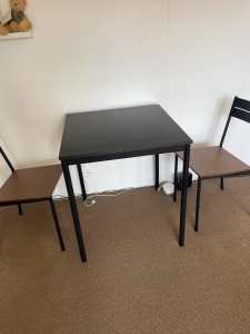 Dining Table and two chairs from Ikea