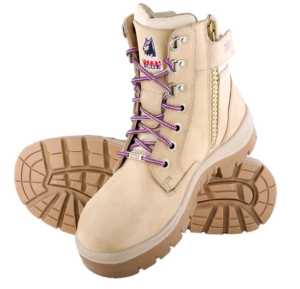 Brand new, size 8 and a half, ladies, sand steel cap boots