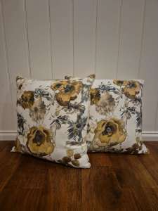 Decorative cushions x 2 with insert 45cm square