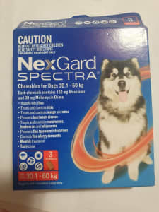 Nexgard spectra dogs 30-60kg. 2 of a 3 pack
