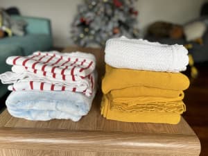 7 Ikea and 1 Target blankets for baby, infant, toodler