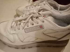 Reebok shoes white grey and beige