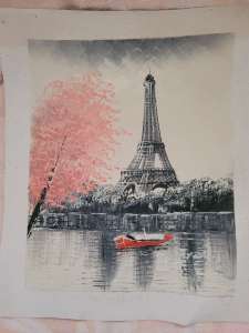 6 Hand Painted French Canvasses