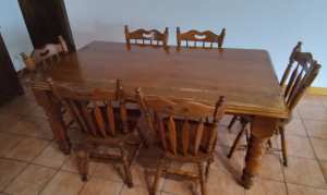 Solid Timber table and chairs