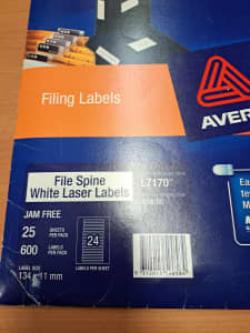 L7170 Avery laser labels file spine
