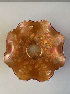 Amber Glass Display Dish Perfect condition. 20cm diameter
