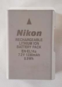 Genuine Nikon EN-EL14a Rechargeable Li-ion Battery - As new