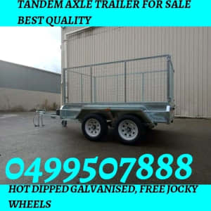 8×5 brand NEW hot dipped galvanised tandem axle trailer for sale