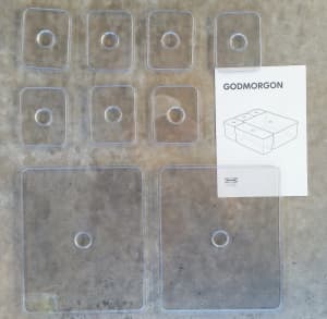 9x clear ikea godmorgan lids only as pictured