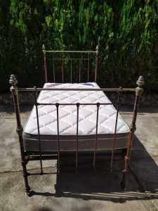 Vintage Brass Bed with New Mattress