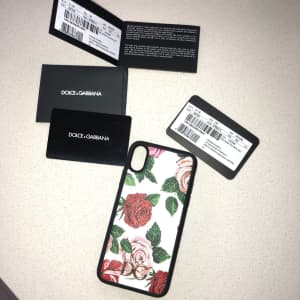 Authentic Dolce & Gabbana iPhone X cover - Rose St Dauphine Rose