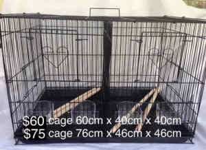 BRAND NEW Large flight cage w/divider -76x46x46cm H -eftpos avail