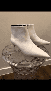 ZIMMERMANN leather ankle boots WHITE SIZE 36