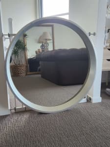 Large Silver Round 90 x 90 cms Mirror  Bundall Gold Coast City Preview
