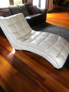 White chaise chair