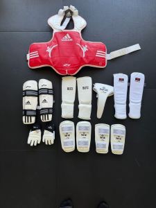 Childrens Taekwondo uniforms and protective gear