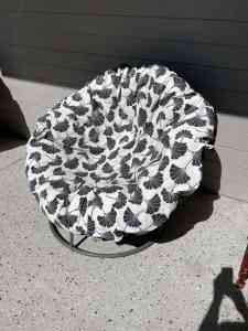Outdoor egg chairs with double sided Sunbrella fabric cushions