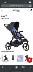 Phil and Teds Dash pram- with infant insert