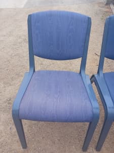 Blue plastic chairs
