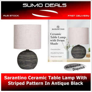 Sarantino Ceramic Table Lamp With Striped Pattern