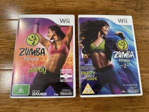 Zumba Fitness 1 and 2, Nintendo Wii, includes Zumba Fitness Belt