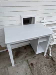 White wood IKEA desk for child