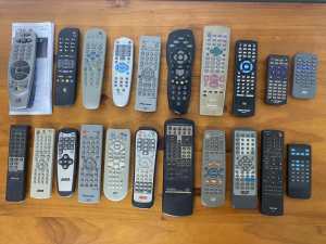 Bunch of old remote controls lot