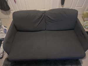 Small dark grey 2 seater couch