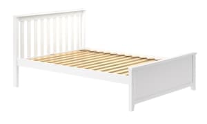 Single Cream White Wood Bed Frame