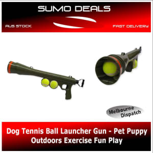 Dog Tennis Ball Launcher Gun - Pet Puppy Outdoors Exercise Fun Play