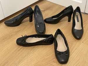 Women’s Black Shoes Size 7AU Jane Debster, ALDO and Rockport