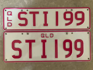 QLD WRX STI plates