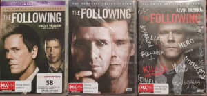 The Following Complete Series Seasons 1 2 3 DVDs Kevin Bacon