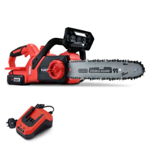 20V 12 Inch Electric Cordless Chainsaw 4Ah Lithium Battery Lightweight